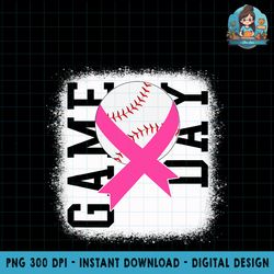 bleached game day pink baseball breast cancer awareness png download