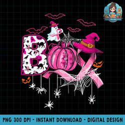 boo halloween pumpkin pink ribbon witch breast cancer png download