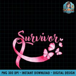 breast cancer awareness pink butterflies ribbon survivor png download