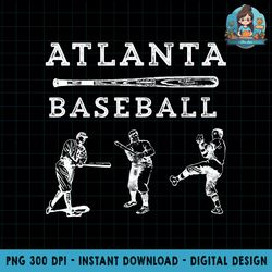 classic atlanta, georgia baseball fan retro vintage png, sublimation copy