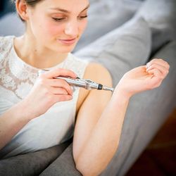 revolutionize your wellness routine - compact electric laser acupuncture pen with 5 unique heads, battery operated