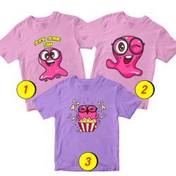 sam slick slime t-shirt merch - 3 pack tee shirts bundle cartoon printed short sleeve toddler unisex boys girls 1-10