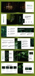 nature brochure templates, greentheme creative brochure template, canva brochure template,