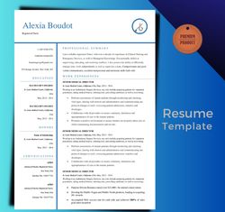 high quality ats-optimised resume template, cover letter template