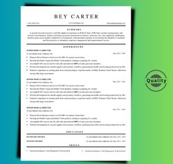 ats compliant resume with matching cover letter template, professional ms word resume template, cv word template