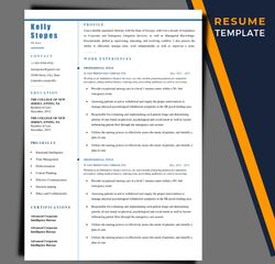 update your resume and cover letter with this professional resume template, word resume template