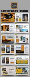 boost your corporate identity with unique brochure template, canva brochure, 12page business branding template, free