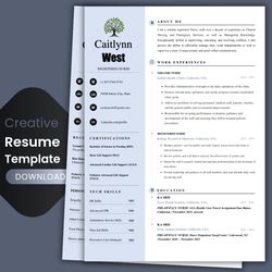 update your resume instantly, time-saving resume template, word editable resume template, pages resume cv,
