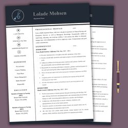 structured word resume template with matching cover letter, simple editable resume template, starndard cv file