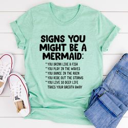 signs you might be a mermaid tee