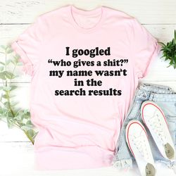 my name wasn't in the search result tee