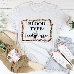 blood type iced coffee tee