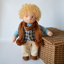 waldorf doll boy 12"(30cm) - ready to ship steiner soft doll- rag doll - unique baby gift