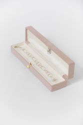 jewelry box suede monogrammed - bracelet box - velvet pendant box vintage handmade antique engagement wedding proposals
