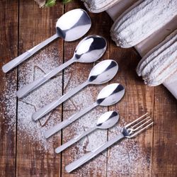 cutlery 52 pcs stainless steel flatware cutlery set minimalist lux design / 12 persons serving cutlery set - kitchen cut
