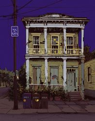 abandoned nola house | art print on canvas