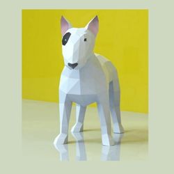 Papercraft, Bull Terrier With A Black Eye, Pdf