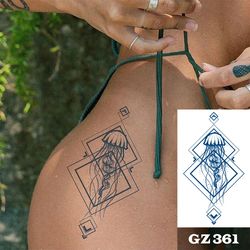 semi-permanent waterproof realistic arrow tattoo design sticker for men, long-lasting waterproof arrow design tattoo,