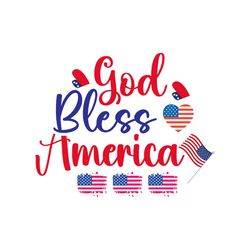 god bless america svg, 4th of july svg, happy 4th of july svg, file cut digital download