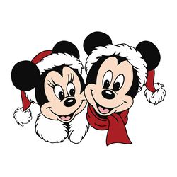 Mickey And Minnie Mouse Christmas SVG, Merry Christmas Svg, Winter svg, Santa SVG, Holiday Svg Cut File for Cricut
