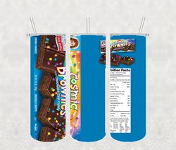 cosmic brownies tumbler wrap png, candy tumbler png, tumbler wrap, skinny tumbler 20oz design digital download