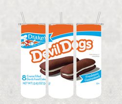 devil dogs tumbler wrap png, candy tumbler png, tumbler wrap, skinny tumbler 20oz design digital download