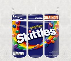 skittles darkside tumbler wrap png, candy tumbler png, tumbler wrap, skinny tumbler 20oz design digital download