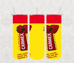 strawberry carmex tumbler wrap png, candy tumbler png, tumbler wrap, skinny tumbler 20oz design digital download