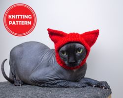 winter hat for cat knitting pattern pdf by irina khoroshaeva