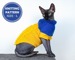 sphynx cozy jumper size l knitting pattern pdf