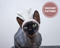 hat with deer horns for cat crochet pattern pdf