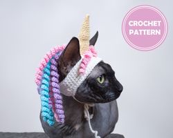 unicorn hat for cat crochet pattern