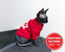 kitten sweater princess with crown size xs knittig pattern pdf