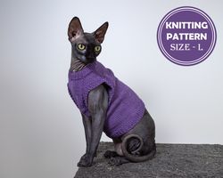 cat summer shirt size l knitting pattern pdf