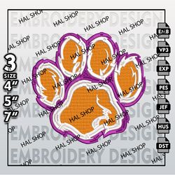 clemson tigers embroidery files, ncaa logo embroidery designs, ncaa tigers, machine embroidery designs