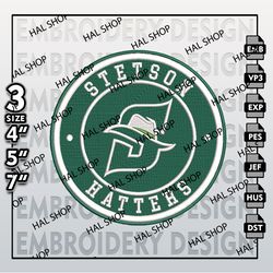 ncaa stetson hatters embroidery designs, ncaa stetson hatters logo embroidery files, machine embroidery designs
