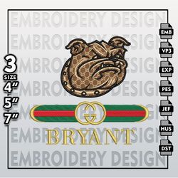 ncaa bryant bulldogs embroidery files, ncaa gucci bryant bulldogs embroidery design, ncaa machine embroider
