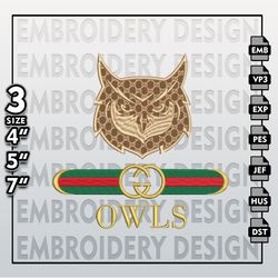 ncaa kennesaw state owls embroidery files, ncaa gucci kennesaw state owls embroidery design, ncaa machine embroider