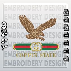 ncaa coppin state eagles embroidery files, ncaa gucci coppin state eagles embroidery design, ncaa machine embroider