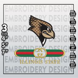 ncaa illinois state redbirds embroidery files, ncaa gucci illinois state embroidery design, ncaa machine embroider