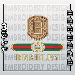 ncaa bradley braves embroidery files, ncaa gucci bradley braves embroidery design, ncaa machine embroider