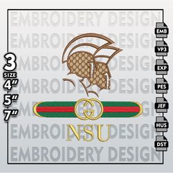 ncaa norfolk state spartans embroidery files, ncaa gucci norfolk state spartan embroidery design, ncaa machine embroider
