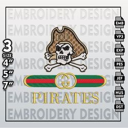 ncaa east carolina pirates embroidery files, ncaa gucci east carolina pirates embroidery design, ncaa machine embroider