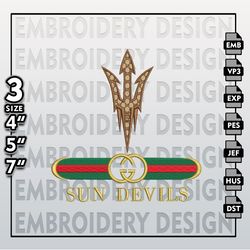 ncaa arizona state sun devils gucci embroidery files, ncaa arizona state embroidery design, ncaa machine embroider
