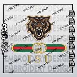 ncaa gucci idaho state bengals embroidery files, ncaa idaho state bengals embroidery design, ncaa machine embroider