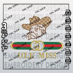 ncaa gucci ole miss rebels embroidery files, ncaa ole miss rebels embroidery design, ncaa machine embroider
