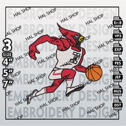 ncaa illinois state redbirds embroidery file, ncaa redbirds machine embroidery design, ncaa logo , 3 sizes, 6 formats