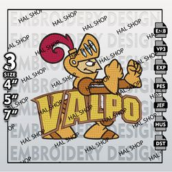 ncaa valparaiso beacons logo embroidery design, machine embroidery files in 3 sizes for sport lovers, ncaa logo