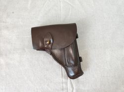 military soviet 9x18 makarov pistol holster brown leather army trophy officer ussr