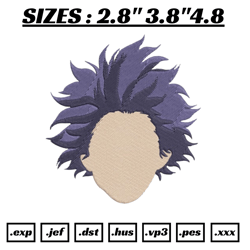 hitoshi shinsou face embroidery design, download anime, my hero academia file, anime embroidery design